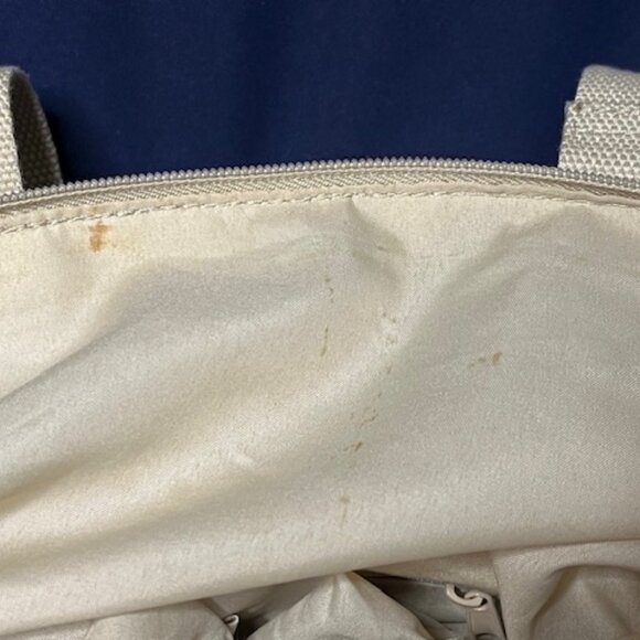 American Eagle Rugged Canvas Leather Zip Tote Shoulder Handbag 15"x14.5" - Picture 16 of 16